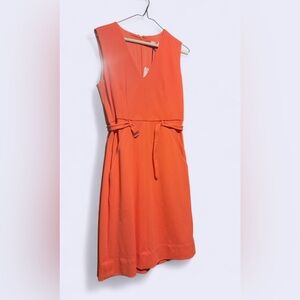 Diane Von Furstenberg Vibrant Coral Midi Dress